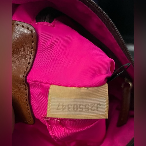 Dooney & Bourke Nylon Crossbody Pouchette Shoulder Bag Green 7x9x2  Small Pink - Picture 10 of 10